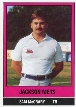 1986 TCMA Jackson Mets #23 Sam McCrary Front