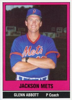 1986 TCMA Jackson Mets #25 Glenn Abbott Front