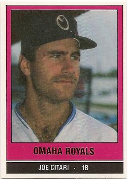 1986 TCMA Omaha Royals #14 Joe Citari Front