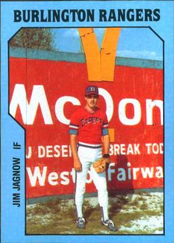 1985 TCMA Burlington Rangers #17 Jim Jagnow Front