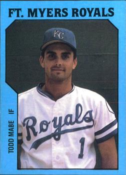 1985 TCMA Ft. Myers Royals #2 Todd Mabe Front