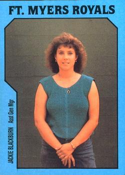 1985 TCMA Ft. Myers Royals #24 Jackie Blackburn Front
