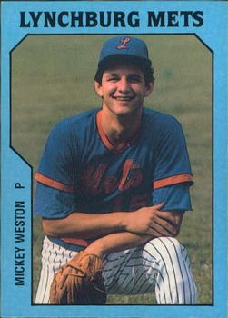 1985 TCMA Lynchburg Mets #6 Mickey Weston Front