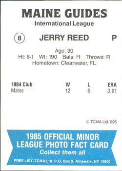 1985 TCMA Maine Guides #8 Jerry Reed Back