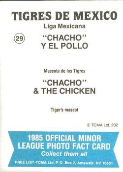 1985 TCMA Mexico City Tigers #29 Chacho / The Chicken Back
