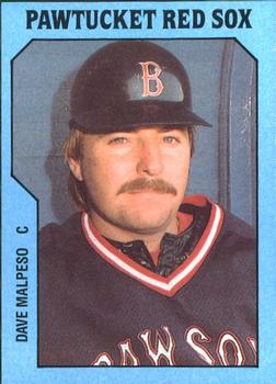 1985 TCMA Pawtucket Red Sox #7 Dave Malpeso Front