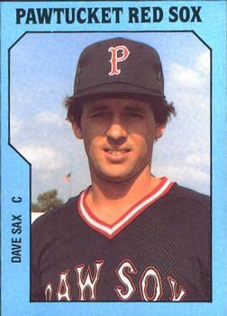 1985 TCMA Pawtucket Red Sox #15 Dave Sax Front
