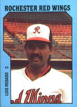 1985 TCMA Rochester Red Wings #3 Luis Rosado Front