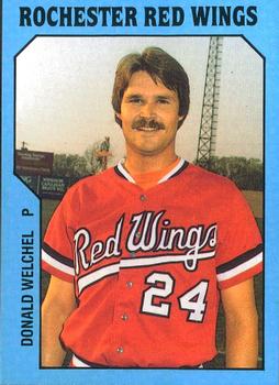 1985 TCMA Rochester Red Wings #23 Donald Welchel Front