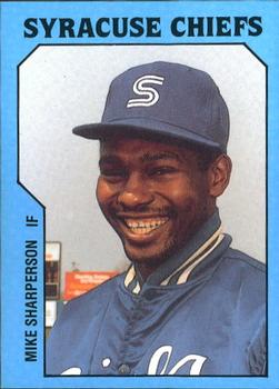 1985 TCMA Syracuse Chiefs #19 Mike Sharperson Front