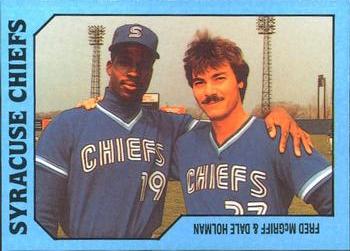1985 TCMA Syracuse Chiefs #25 Fred McGriff / Dale Holman Front
