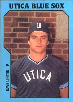 1985 TCMA Utica Blue Sox #3 Dave Linton Front