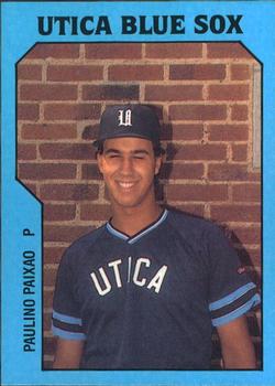 1985 TCMA Utica Blue Sox #4 Paulino Paixao Front