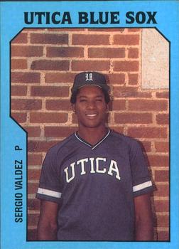 1985 TCMA Utica Blue Sox #7 Sergio Valdez Front
