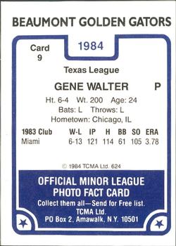 1984 TCMA Beaumont Golden Gators #9 Gene Walter Back