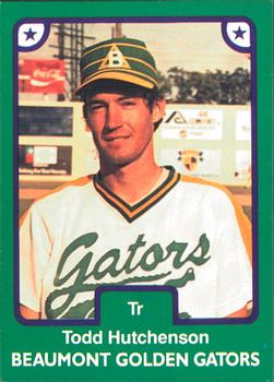 1984 TCMA Beaumont Golden Gators #23 Todd Hutcheson Front