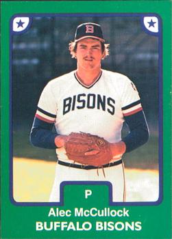 1984 TCMA Buffalo Bisons #10 Alec McCullock Front