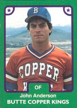 1984 TCMA Butte Copper Kings #2 John Anderson Front