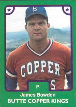1984 TCMA Butte Copper Kings #3 James Bowden Front