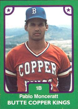 1984 TCMA Butte Copper Kings #17 Pablo Monceratt Front
