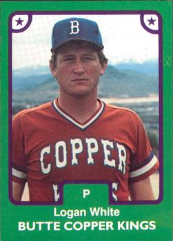 1984 TCMA Butte Copper Kings #27 Logan White Front