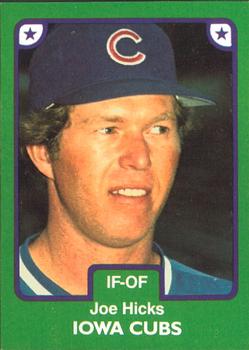 1984 TCMA Iowa Cubs #9 Joe Hicks Front