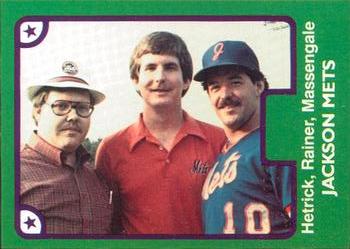 1984 TCMA Jackson Mets #11 Bill Hetrick / Rick Rainer / Stan Massengale Front