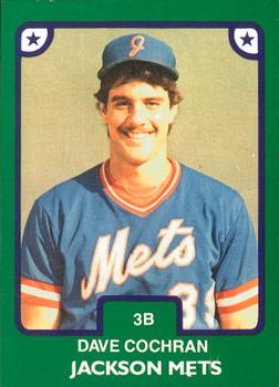 1984 TCMA Jackson Mets #21 Dave Cochrane Front