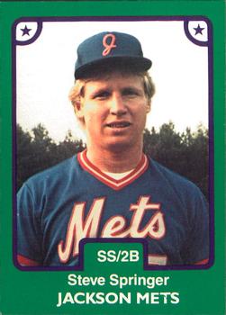 1984 TCMA Jackson Mets #22 Steve Springer Front