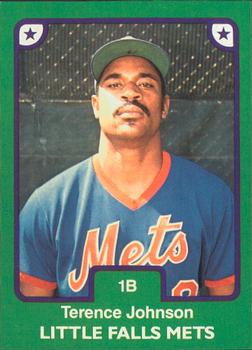 1984 TCMA Little Falls Mets #14 Terence Johnson Front