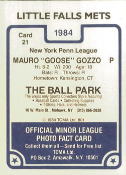 1984 TCMA Little Falls Mets #21 Mauro 