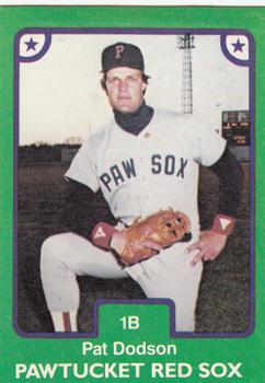 1984 TCMA Pawtucket Red Sox #19 Pat Dodson Front