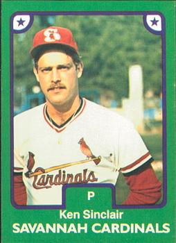 1984 TCMA Savannah Cardinals #25 Ken Sinclair Front