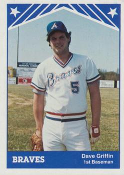 1983 TCMA Anderson Braves #20 Dave Griffin Front