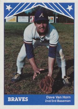 1983 TCMA Anderson Braves #24 Dave Van Horn Front