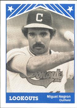 1983 TCMA Chattanooga Lookouts #10 Miguel Negron Front