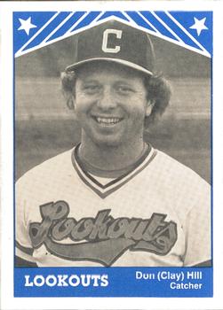 1983 TCMA Chattanooga Lookouts #15 Clay Hill Front