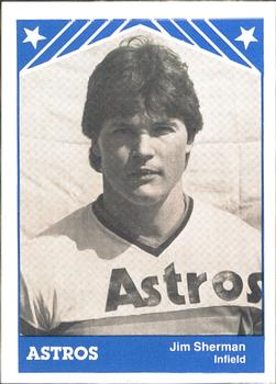 1983 TCMA Columbus Astros #5 Jim Sherman Front