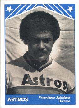 1983 TCMA Columbus Astros #12 Francisco Jabalera Front