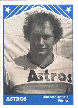 1983 TCMA Columbus Astros #15 Jim MacDonald Front