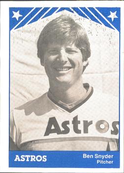 1983 TCMA Columbus Astros #19 Ben Snyder Front
