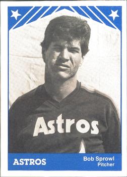 1983 TCMA Columbus Astros #21 Bob Sprowl Front