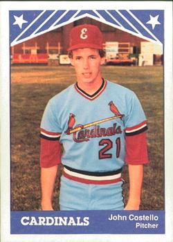 1983 TCMA Erie Cardinals #18 John Costello Front