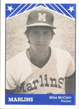 1983 TCMA Miami Marlins #2 Mike McClain Front