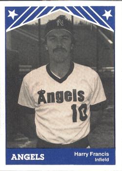 1983 TCMA Nashua Angels #12 Harry Francis Front