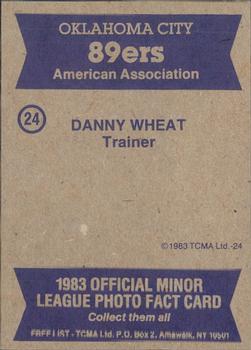 1983 TCMA Oklahoma City 89ers #24 Danny Wheat Back