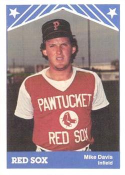 1983 TCMA Pawtucket Red Sox #16 Mike Davis Front