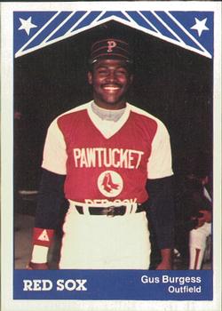 1983 TCMA Pawtucket Red Sox #20 Gus Burgess Front