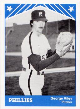 1983 TCMA Reading Phillies #8 George Riley Front