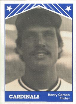 1983 TCMA St. Petersburg Cardinals #3 Henry Carson Front